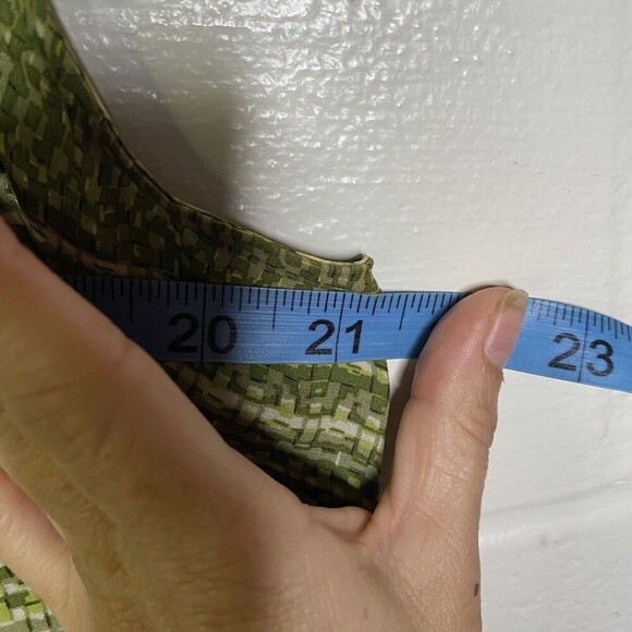 Brooks Brother silk Blouse Top Size 10 Green Button Down Sleeveless - Picture 6 of 7